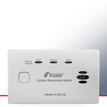 Image of the 10 Year Long-Life Battery LED Carbon Monoxide Detector - Kidde K10LLCO