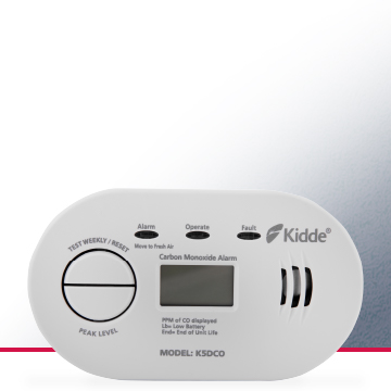 Image of the 10 Year Digital Display Carbon Monoxide Alarm - Kidde K5DCO