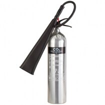 Polished Aluminium 5kg CO2 fire extinguisher
