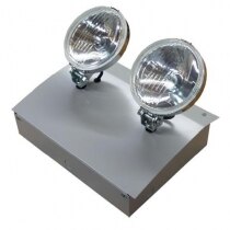 Curved Decorative Twin Emergency Spotlights (Twin Spots) with Halogen Lamps - TSC