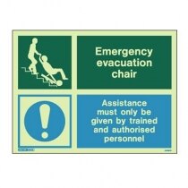 Photoluminescent Evacuation Chair Sign