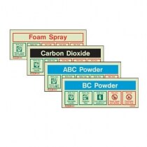 Fire Extinguisher Self Adhesive Signs