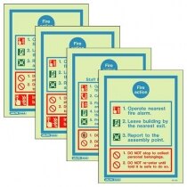 Fire Action Signs from Jalite