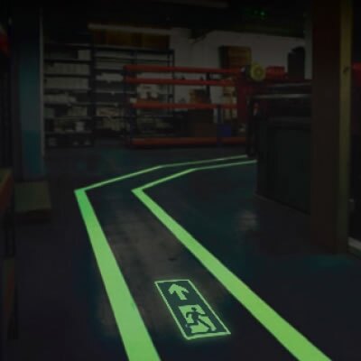 signs floor escape route mounted photoluminescent jalite safelincs