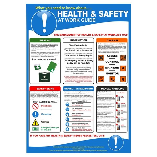Health and Safety at Work Poster
