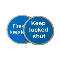 Self-Adhesive Stainless Steel Fire Door Signs