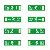 White Rigid Plastic EEC Directive Fire Exit Signs