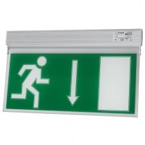 Image of the White LED Fire Exit Sign (Fire Exit Blade) with Self-Test - MPS3L/ST