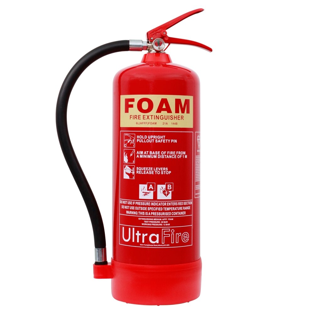 Fire extinguisher types: foam extinguisher