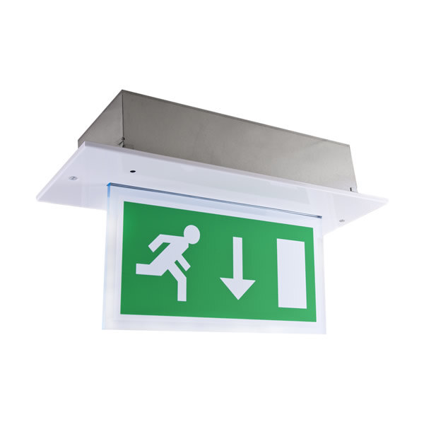 Image of the Single-Sided Recessed LED Fire Exit Sign - Calabor EX
