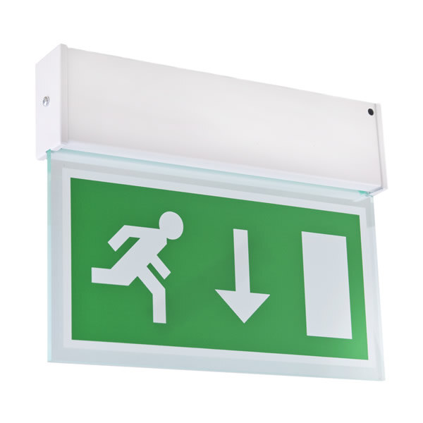 Image of the Double-Sided Hanging LED Fire Exit Sign - Romney