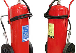 Wheeled Fire Extinguishers Wheeled fire extinguishers with CE mark, MED approval and manufactured to EN1866-1