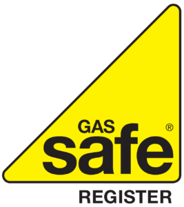 The Gas Safe Register logo is a recognisable yellow triangle.