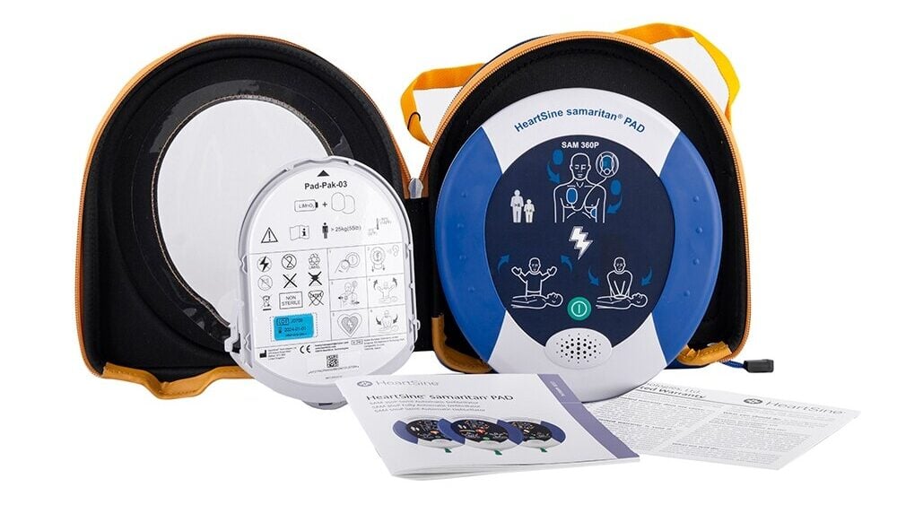 Heartsine 360P defibrillator for sports clubs and events