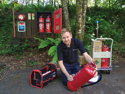 fire extinguisher installation