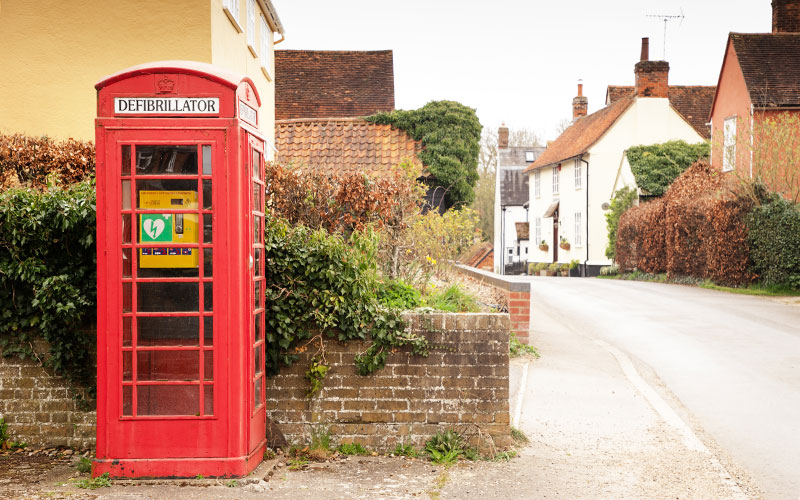 Public Defibrillators are increasingly common, even in rural villages