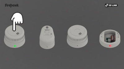 Press test button on new alarm