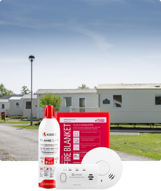 Kidde Bundles and Kits including fire fighting spray, fire blanket, carbon monoxide alarm, and smoke alarm