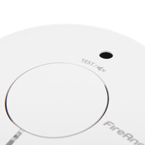 Large, central test / hush button for easy weekly testing with both single press and double press options