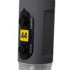 Close up of the AA label and buttons on the aa emergency car torch window hammer belt cutter