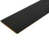 Close-up of a black intumescent seal from the assa abloy sashlock fire door kit with faint text on its surface