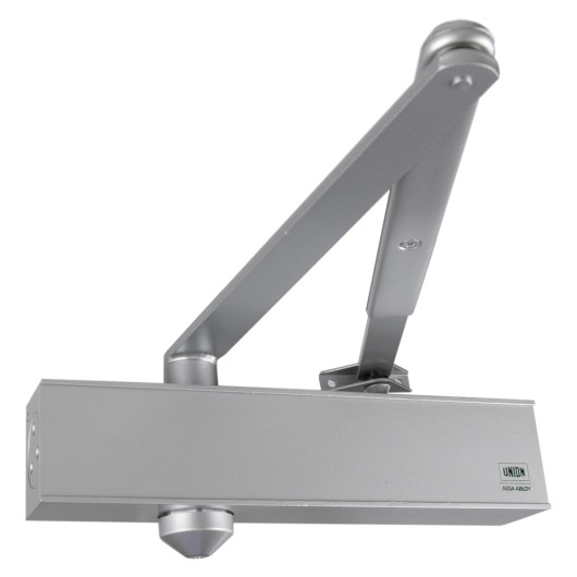 union ce26v overhead door closer power size en 2 6 shown fully assembled in silver finish