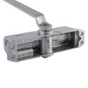 Back view of union ce3f overhead door closer showing the mechanism and mounting plate