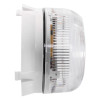 Side view of a mains powered 3 watt xenon beacon with clear ridged lens and white base