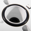 Close-up of a seal component on a mains powered 3 watt xenon beacon red showing the black rubber ring and white fitting