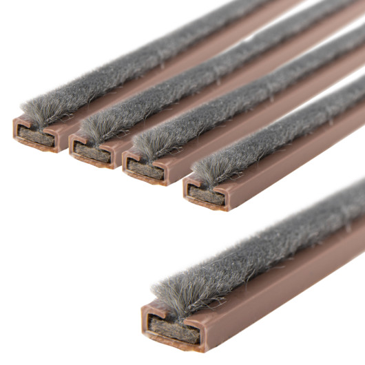 brown single door fire and smoke seal strips shown in a pack on a white background