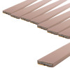 Pack of brown double door fire seal strips laid out on a white background