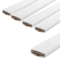pack of white single door fire seal strips shown against a white background
