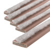 pack of brown single fire and smoke seals showing close-up of strips with soft white fibre on top