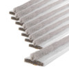 pack of white double fire and smoke seal strips with a soft felt-like surface aligned side by side