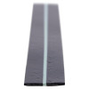 Close up view of the end of a blue 60 1mm green packer strip showing its colour and texture