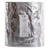 Front view of intumescent duct sleeve 110mm showing reflective silver surface with product label in centre