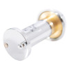 Back view of a fire rated door viewer chrome showing the cylindrical metal body and mounting parts
