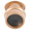 front view of fire rated door viewer gold showing the circular lens and surrounding gold casing