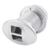 Back view of the silver fire rated door viewer showing the threaded barrel and internal parts