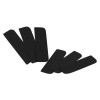 astro flexi hinge pad radius corners shown as a pack of six black rectangular pieces with rounded edges