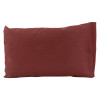 astro pillow large showing the back side in a deep red colour with a simple fabric texture