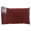 astro pillow large in a dark red colour shown from the front with a label on the top left corner