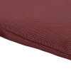 Close up of stitching on the edge of the astro pillow small in burgundy fabric with a textured finish