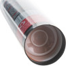 Close up of brown astroflame intumescent acoustic mastic tube showing the cap and part of the label