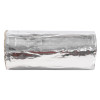 Front view of a thermal pipe sleeve 80mm rolled up with a shiny silver surface