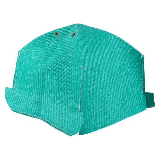 angled view of the astroflame fire rated luminaire canopy single showing its textured surface and shape