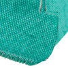 Closeup of the astroflame fire rated luminaire canopy single showing the textured green fabric and stitching