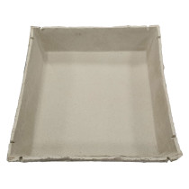 astroflame fire rated luminaire cover small shown from an angled view displaying its square shape and textured surface