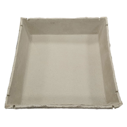 astroflame fire rated luminaire cover small shown from an angled view displaying its square shape and textured surface