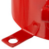 Close-up of the fixing hole on the red astroflame 4hr intumescent pipe collar 90mm